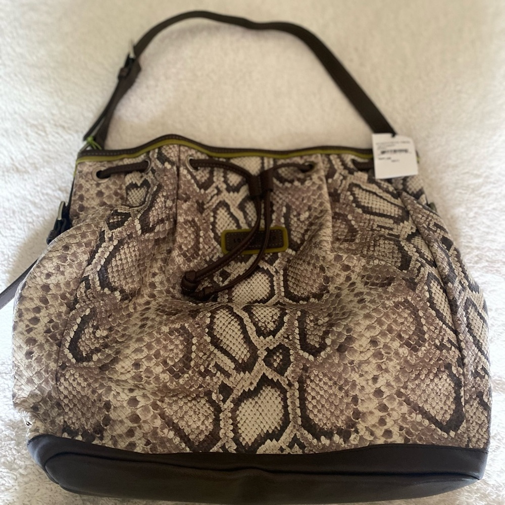 NEW AUTHENTIC LONGCHAMP HOBO SHOULDER SNAKESKIN PYTHON HANDBAG